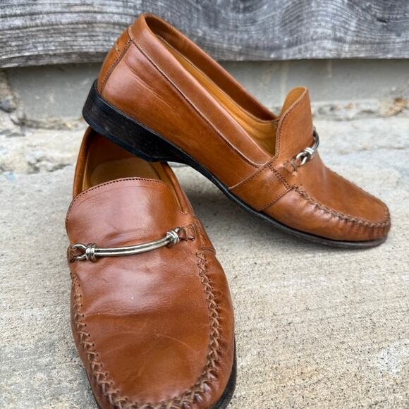 Cole Haan Women's Brown Leather Horsebit Loafers - Size 7B - Picture 1 of 7